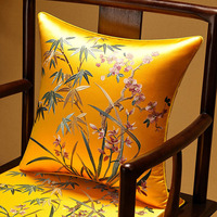 Moderne Meilan chrysanthème carré Polyester taie d'oreiller hôtel de luxe maison salon canapé coussin Style chinois fermeture éclair