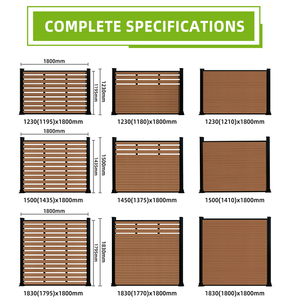 รั้ว<span class=keywords><strong>ระแนง</strong></span>ไม้เทียม WPC สำหรับกลางแจ้ง <span class=keywords><strong>ภายนอก</strong></span>บ้าน สวน ฟาร์ม ทำสวนด้วยตัวเอง แผงรั้วอะลูมิเนียม ประตูรั้วไม้เทียม WPC - Product Image 6
