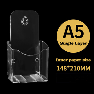 Clear <strong>Acrylic</strong> Desktop File Organizer Office Document and Magazine Rack Brochure Storage <strong>Stand</strong> Catalog Display Rack - Product Image 5