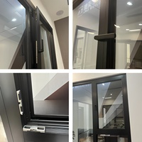 Ventana Abatible y Giratoria de Vidrio Triple Aislante Personalizada, Fabricación de Ventanas Corredizas de Aluminio con Rotura de Puente Térmico