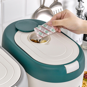 Distributeur de Riz Domestique Grande Capacité, Récipient de <span class=keywords><strong>Rangement</strong></span> pour Céréales avec Couvercle, Boîte de Conservation Alimentaire Multifonction en PP - Product Image 5