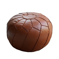 Pouf marocain en similicuir, coussin pour changer de chaussures, tabouret souple, ottoman, chaise paresseuse pour la maison, le salon, les hôtels et les maisons d'hôtes