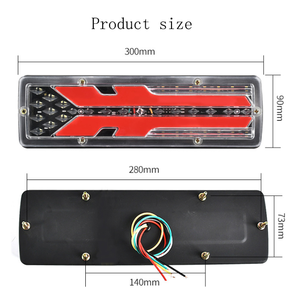 Feu arrière <span class=keywords><strong>de</strong></span> <span class=keywords><strong>remorque</strong></span> à LED, feu stop, feu <span class=keywords><strong>de</strong></span> freinage, feu <span class=keywords><strong>de</strong></span> direction, feu <span class=keywords><strong>de</strong></span> recul, feu <span class=keywords><strong>de</strong></span> circulation arrière <span class=keywords><strong>pour</strong></span> tricycle agricole, camion, lumière à LED à flux continu 131 - Product Image 5