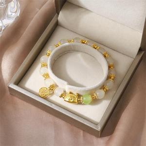 Chinese Style Dragon Year <b>Bracelet</b> For Women <b>Red</b> Jade Animal Zodiac Charm Jewelry Everyday Wear - Product Image 3