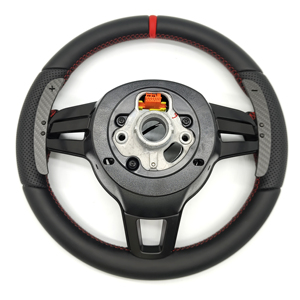 Volante para <span class=keywords><strong>Porsche</strong></span> en Oferta, con Cuero Completo y Agarre de Cuero Perforado, Compatible con <span class=keywords><strong>918</strong></span>, 911, <span class=keywords><strong>Boxster</strong></span>, 981 - Product Image 4