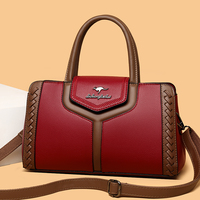 Sac à Main d'Été Tendance pour Femmes Style Preppy en Cuir PU, Sac Bandoulière et Porté Épaule avec Rivets et Fermeture Éclair – Vente en Gros