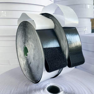 LL103 grosir perekat sisi ganda didukung biasa dengan perekat kuat Velcroes hitam dan putih - Product Image 2