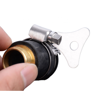 कारखाने प्रत्यक्ष बिक्री जर्मन शैली g1/20k दोहरे उपयोग वाले जल बंदूक कनेक्टर नल स्टील गार्डन के लिए रबर के साथ शुद्ध तांबे को संभालें - Product Image 2