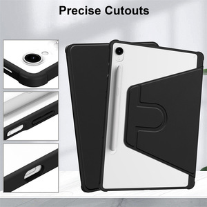 เคสหนังแบบบางพร้อมฝาปิดอะคริลิคด้านหลังแบบหมุนได้เคสแท็บเล็ตสำหรับ <span class=keywords><strong>Samsung</strong></span> Galaxy Tab S10 <span class=keywords><strong>FE</strong></span> S9 A9 PLUS - Product Image 2