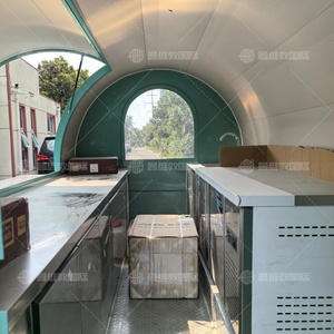 <span class=keywords><strong>Camion</strong></span> <span class=keywords><strong>de</strong></span> restauration rapide multifonctionnel à 4 roues, en acier inoxydable personnalisé, isolé, résistant à la rouille, pour pizzas, glaces, kiosque mobile - Product Image 6