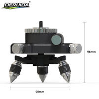 Dispositif de nivellement au sol en alliage d'aluminium DERUIDA avec rotation à 360° °   Support de nivellement et mécanisme de réglage fin pour plateforme élévatrice rotative