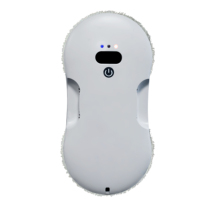 PORITOU Nettoyeur de vitres électrique robotisé, aspirateur automatique, moteur sans balais écologique, nettoyeur de vitres portatif, batterie 500mAh, 2 modes