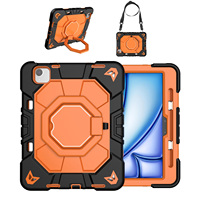 Étui pour iPad Air 11 pouces, résistant aux chocs, avec béquille, en silicone caoutchouté, housses et étuis pour tablette iPad Air 11 M4 M3 M2