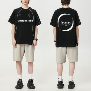 Camiseta de Lujo de Alta Calidad 100% Algodón, Unisex, con Logotipo Personalizado, Corte Cuadrado, Camiseta Blanca Extra Grande para Hombre - Product Image 2