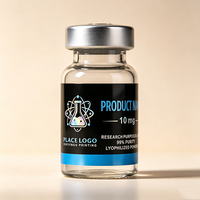 Autocollants personnalisés en vinyle à effet holographique laser, base bleue et noire, étiquettes pour flacons de peptides 3ml/5ml/10ml, boîtes personnalisées assorties disponibles