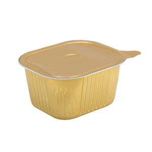 Disposable Aluminum <b>Foil</b> <b>Containers</b> 600ml Square With Lid For Picnic Microwave Safe - Product Image 2