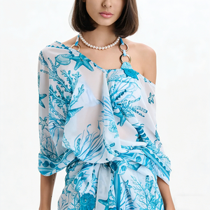 Abito da Bagno in Chiffon di Poliestere Riciclato <span class=keywords><strong>Senza</strong></span> Cuciture Visibili, <span class=keywords><strong>Vestito</strong></span> <span class=keywords><strong>Senza</strong></span> Cuciture per <span class=keywords><strong>Donne</strong></span> - Product Image 3