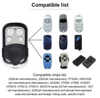 Control Remoto Universal para Puerta de Garaje, 4 Botones, Transmisor de 433.92mhz