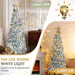 Árbol de Navidad Plegable Retráctil de PVC de Alta Calidad de 150CM-210CM con Luz para el Hogar y las Fiestas Navideñas, Venta al Por Mayor 2027 - Product Image 3