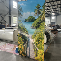 Autocollant mural pour téléviseur, papier peint 3D en PVC auto-adhésif, à coller et à décoller, imitation bois, panneau décoratif d'intérieur