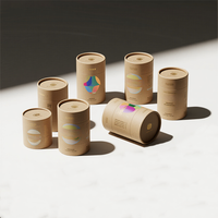 Ecologisch verantwoorde, bedrukte ronde kartonnen push-up cilinder voor voedsel, koffie, dranken, thee, noten, snoep, cadeauverpakkingen.