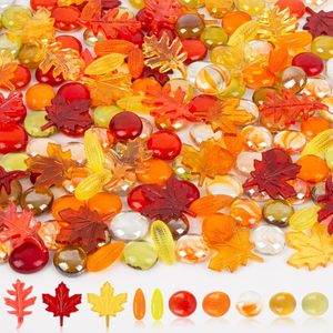 100 Pcs Mùa Thu Lễ Tạ Ơn Acrylic Mùa Thu Lá Và Ngô Đá Quý Cảm Giác Bin Phụ Cho Nghệ Thuật Trang Trí Nội Thất Bảng Phong Cách - Product Image 1
