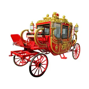 عربات حصان الزفاف الملكي عربة المدينة القديمة عربة تجرها الخيول