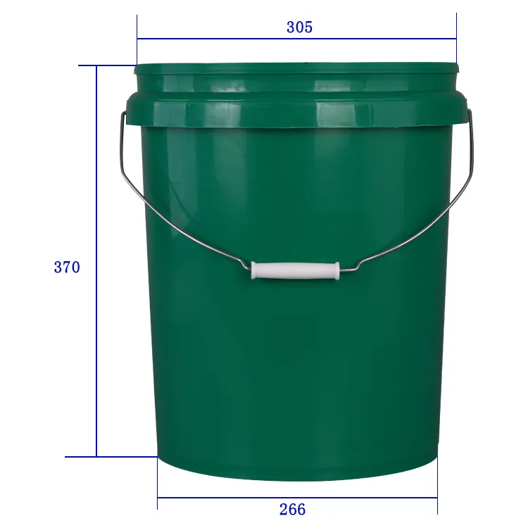 Offre Spéciale! Seau en plastique de qualité alimentaire, 5 gallons, avec poignée et couvercle, poêle en plastique, capacité de 20l