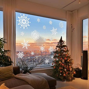 Anno nuovo e decorazioni di natale adesivo statico in PVC fiocco di neve vetro porta decalcomanie scena disposizione <span class=keywords><strong>adesivi</strong></span> di natale - Product Image 4