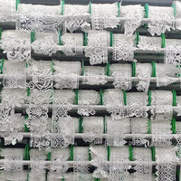 Dentelle décorative en polyester brodée de fleurs en soie de lait de 1 à 3 cm pour la couture et la finition des escaliers – Vente en gros