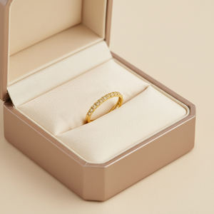 Bague empilable de haute qualité en or jaune massif 18 carats avec saphir jaune naturel, bijoux fins pour usage quotidien, vente en gros - Product Image 5