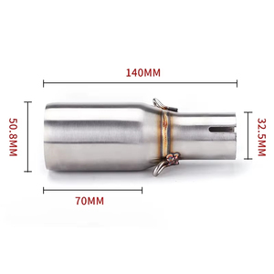 Tuyau de raccordement intermédiaire d'échappement de moto 51 mm, section adaptateur de silencieux, tube de réglage pour Piaggio Beverly X10 MP3 125 250 300 250LT 300L - Product Image 3