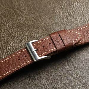 Bracelet de <span class=keywords><strong>montre</strong></span> classique vintage en cuir pleine fleur à motif litchi pour hommes et femmes, 20 22 24MM, à libération rapide, universel - Product Image 6