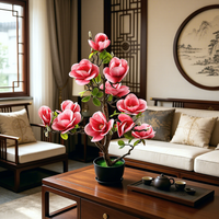 Hotselling Kunstmatige Magnolia Boom Kunstbloemenboeket Bruiloftdecoratie & Benodigdheden Moederdag Cadeau Feest Tuin Kamerdecoratie