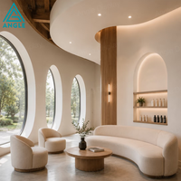 Comptoir de présentation moderne pour salon de coiffure et d'esthétique, solution de mobilier de magasin sur mesure pour salon de coiffure, barbier et studio de beauté
