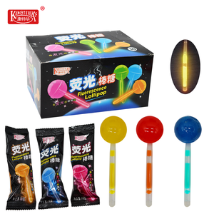 Sucette qui brille dans le noir, bonbon fruité en bâtonnet, en boîte, bonbon fruité dur multicolores en bâtonnet - Product Image 1