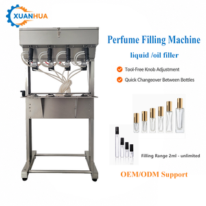 Macchina Riempitrice Pneumatica Semi-Automatica <span class=keywords><strong>per</strong></span> Profumi, Riempitrice a Pressione Negativa <span class=keywords><strong>per</strong></span> Liquidi Oleosi, Controllo Livello Vetro, 2/4/6 Ugelli - Product Image 1