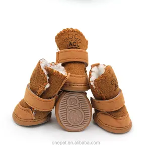 Giày Bốt Thú Cưng Chống Trượt Giày Tuyết Mùa Đông Ấm Áp Cho Chó Teddy Chihuahua