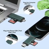 Adaptateur Lecteur de Carte Mémoire SDTF Multifonctionnel en Alliage d'Aluminium Type-C USB Installation Externe - Vente en Gros Transfrontalière