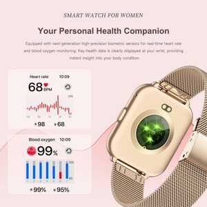 L06 1.85 Inch Vuông Cảm Ứng Amoled Màn Hình Hợp Kim Nhôm Chống Tĩnh Silicone Dây Đeo Thông Minh Đồng Hồ - Product Image 3