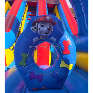 Thương mại <span class=keywords><strong>Inflatable</strong></span> tuần tra thư bị trả lại Nhà trượt Combo <span class=keywords><strong>Inflatable</strong></span> Bouncer trở ngại con Chó Đôi Slide lâu đài với Blower cho trẻ em - Product Image 5