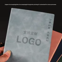 Carnet de notes en gros pour étudiants, fournitures scolaires, A5, logo personnalisé, reliure thermique, couverture rigide, imitation cuir PU, agenda, cadeau d'affaires
