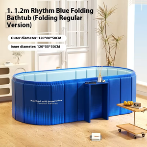 Bañera Plegable <span class=keywords><strong>de</strong></span> MDF, Bañera Portátil <span class=keywords><strong>de</strong></span> PVC con Mesa Lateral para <span class=keywords><strong>Camping</strong></span>, RV, Hogar, Adultos, Mascotas, Baño <span class=keywords><strong>de</strong></span> Hielo, OEM - Product Image 2
