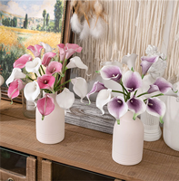 Mini Calla Lily en EVA, style INS, décoration en gros, fleur artificielle pour mariage, décoration de la maison, fête de mariage, fleur à main, nouveau produit