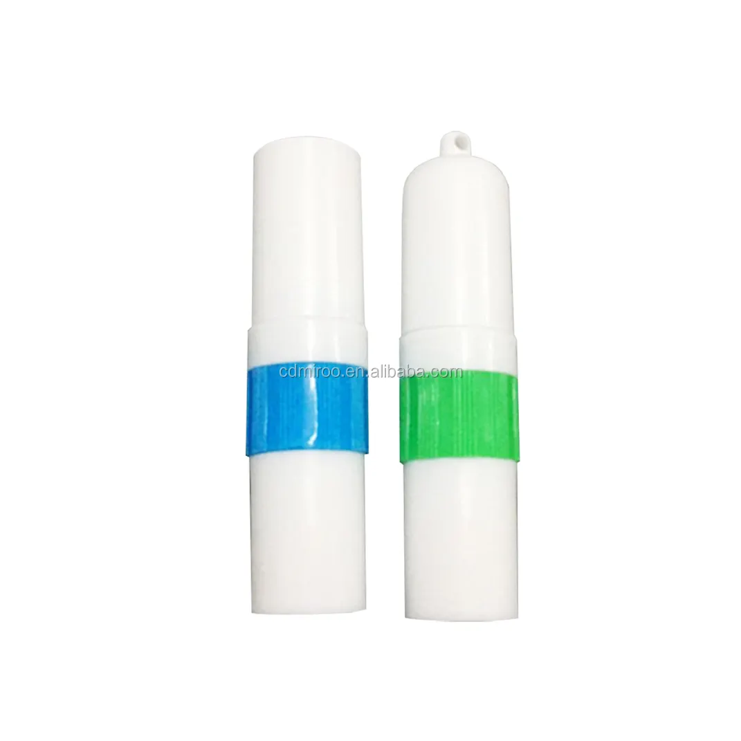 Toptan CE Onaylı Boş 2 in 1 beyaz aromaterapi nazal solunum aleti yüksek kalite pamuk fitilleri ile