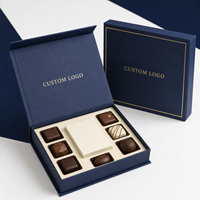 Caja de Regalo Magnética Rígida de Lujo Ecológica Personalizada para Empaque de Trufas de Chocolate, Caja de Chocolate Tipo Concha para Eid Mubarak