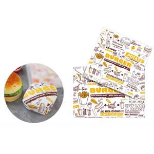 Emballages pour hamburgers en papier enduit de PE de qualité alimentaire, résistants à la graisse, unilatéraux, pour sandwichs et pain, emballage de charcuterie - Product Image 4