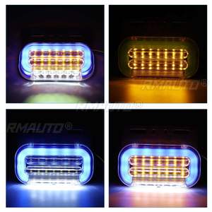 12 pièces 24V 31 LED Feux de position latéraux, Feux extérieurs de voiture, Lampes indicatrices de signalisation, Feux arrière d'avertissement 5 couleurs pour Remorque, Camion, Camionnette - Product Image 3