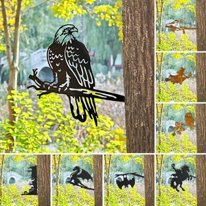 Adornos de jardín para exteriores: Gnomo caballito enano, Cigüeña para césped, Caballo hada para paredes, Separador, Artículos de mariposa, Artesanías, Esfera, Adornos de hormigas, Bi - Product Image 2
