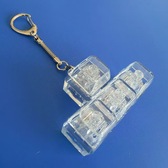 Customizable 1/2/3/4/5/6/9 Keys Switch Fidget Keychain LED Mechanical Keyboard Axis Key Toy Stress Relief DIY Button Keycaps